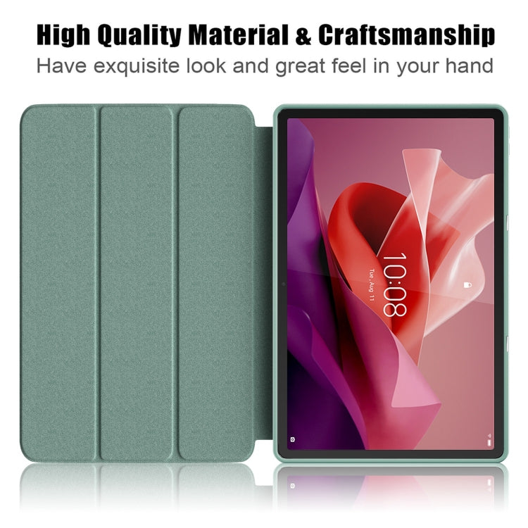 For Lenovo Tab P12 12.7 2023 3-folding TPU Smart Leather Tablet Case