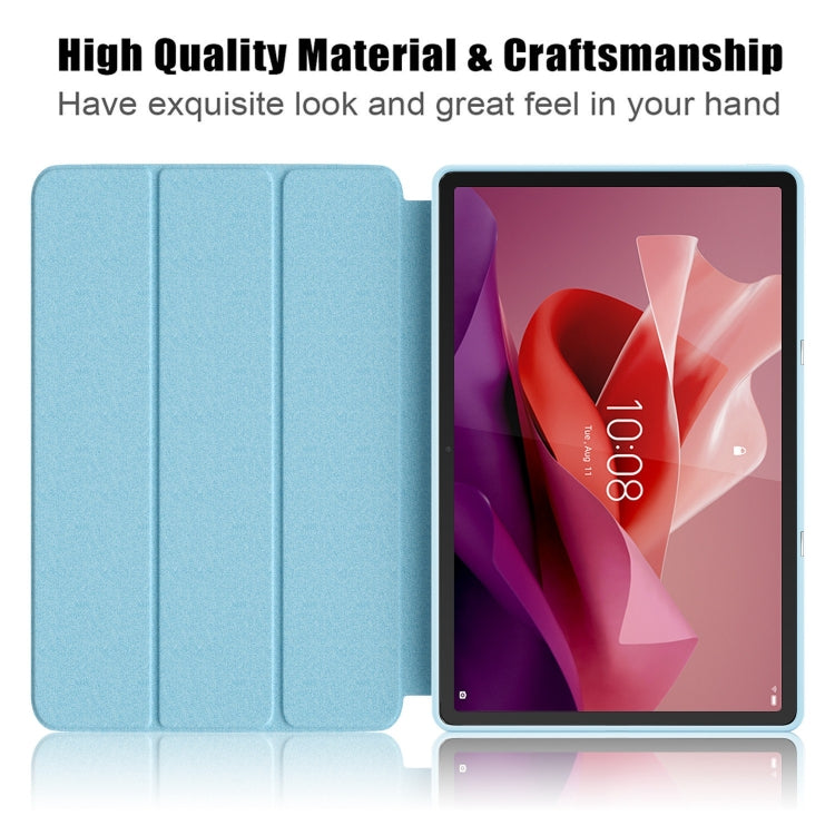 For Lenovo Tab P12 12.7 2023 3-folding TPU Smart Leather Tablet Case