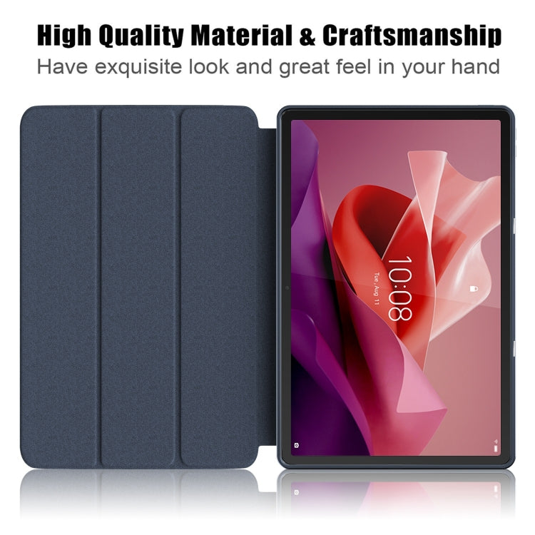 For Lenovo Tab P12 12.7 2023 3-folding TPU Smart Leather Tablet Case