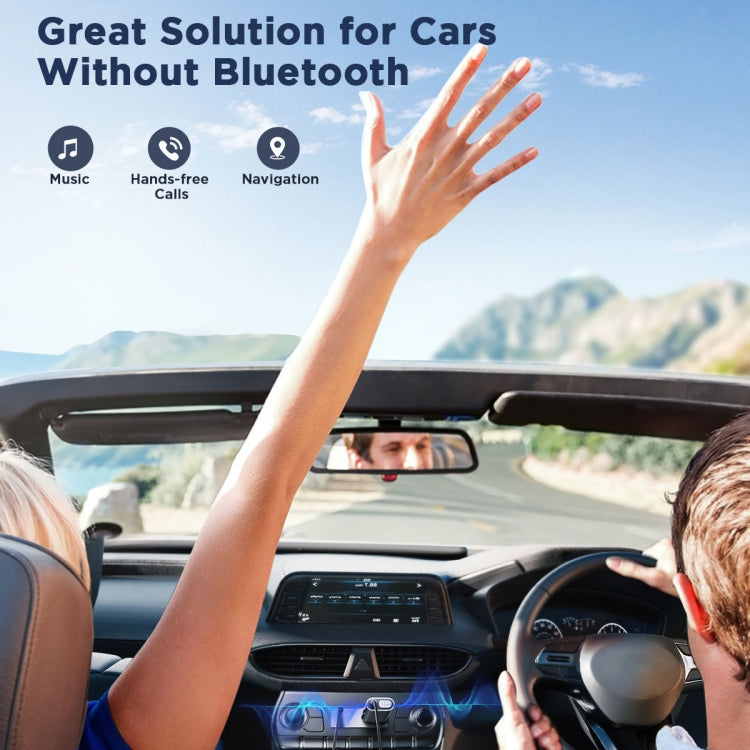 JOYROOM JR-CB7 Car-B Series Car Bluetooth 5.3 Wireless Receiver AUX Adapter Support TF Card(Dark Gray)