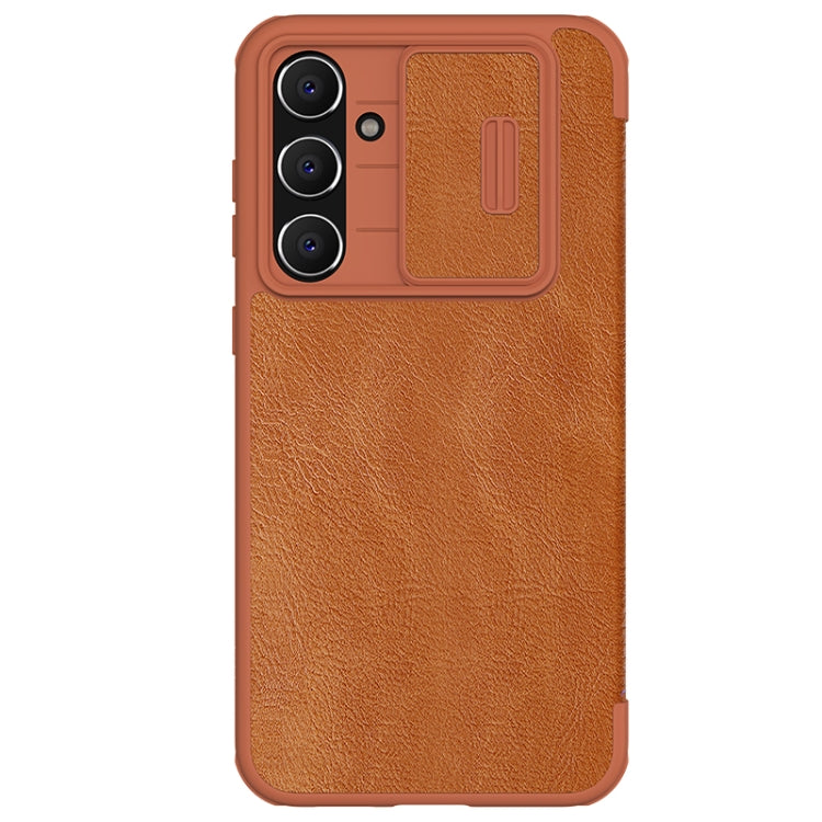 For Samsung Galaxy S23 FE 5G NILLKIN QIN Series Pro Sliding Camera Cover Design Leather Phone Case