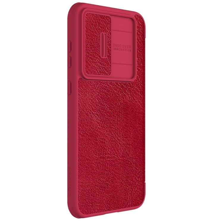 For Samsung Galaxy S23 FE 5G NILLKIN QIN Series Pro Sliding Camera Cover Design Leather Phone Case