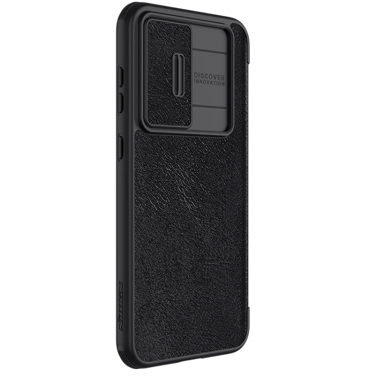 For Samsung Galaxy S23 FE 5G NILLKIN QIN Series Pro Sliding Camera Cover Design Leather Phone Case