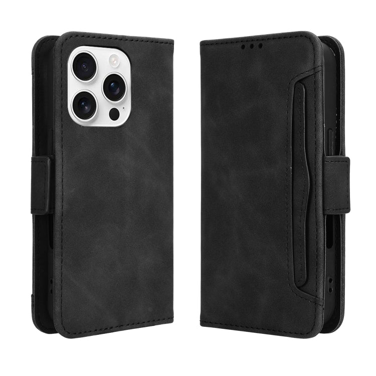 For iPhone 16 Pro Max Skin Feel Calf Texture Card Slots Leather Phone Case