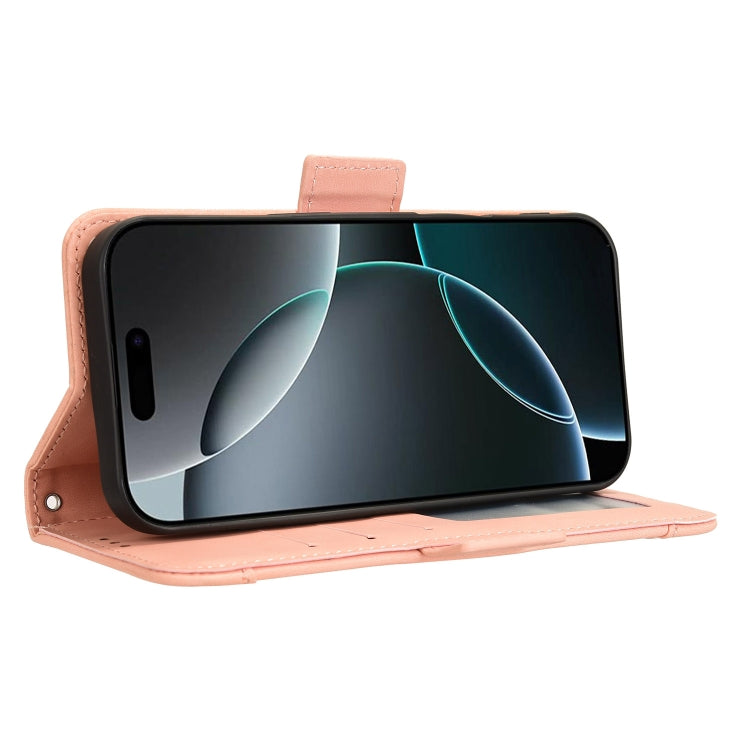 For iPhone 16 Pro Skin Feel Calf Texture Card Slots Leather Phone Case