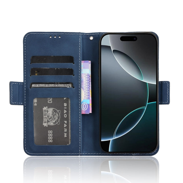 For iPhone 16 Pro Skin Feel Calf Texture Card Slots Leather Phone Case
