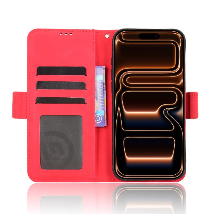 For iPhone 17 Pro Max Skin Feel Calf Texture Card Slots Leather Phone Case