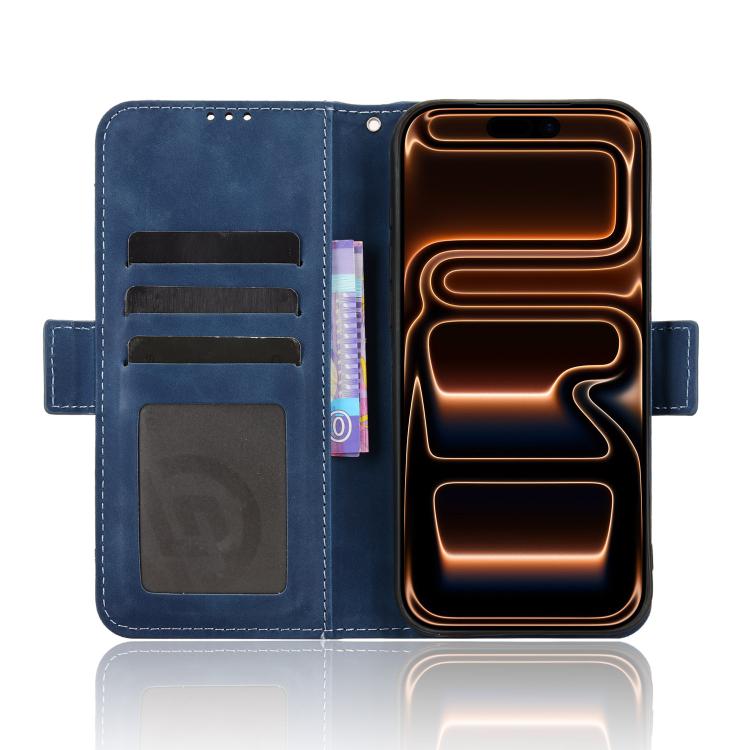 For iPhone 17 Pro Max Skin Feel Calf Texture Card Slots Leather Phone Case