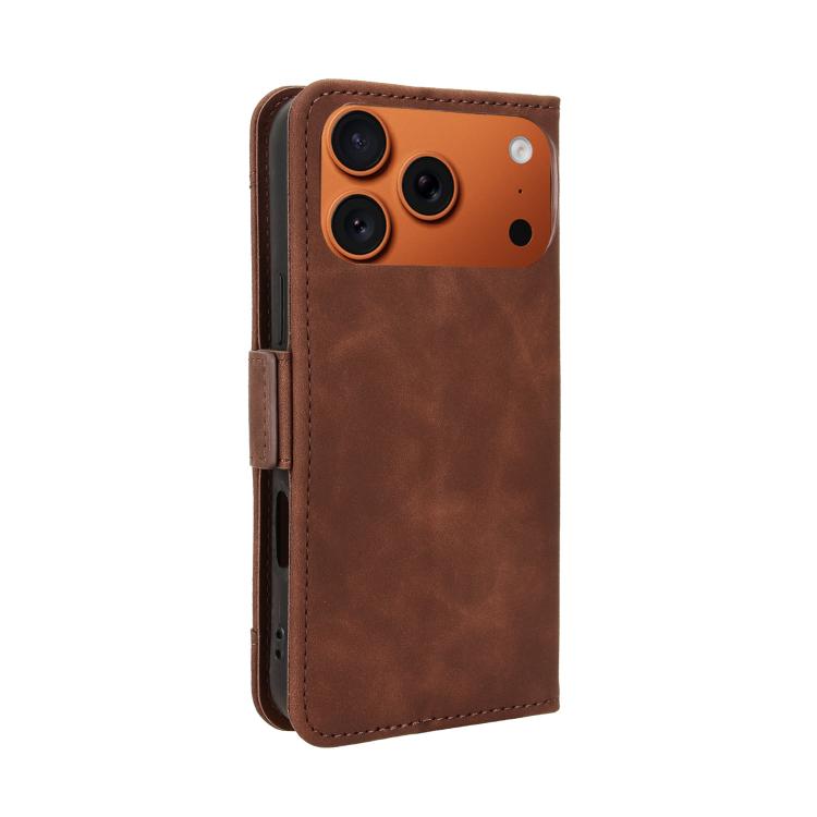 For iPhone 17 Pro Max Skin Feel Calf Texture Card Slots Leather Phone Case