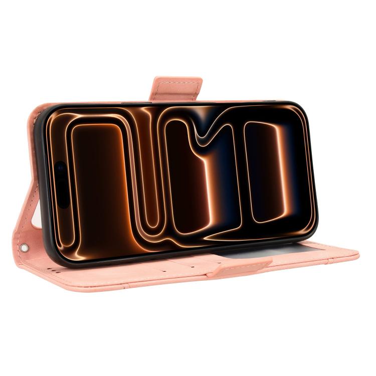 For iPhone 17 Pro Skin Feel Calf Texture Card Slots Leather Phone Case