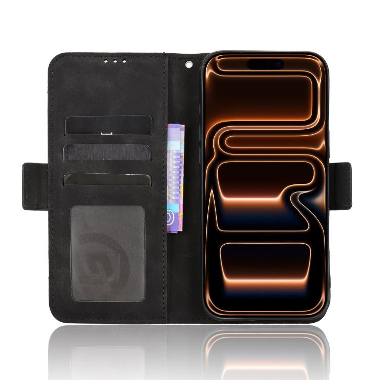 For iPhone 17 Pro Skin Feel Calf Texture Card Slots Leather Phone Case
