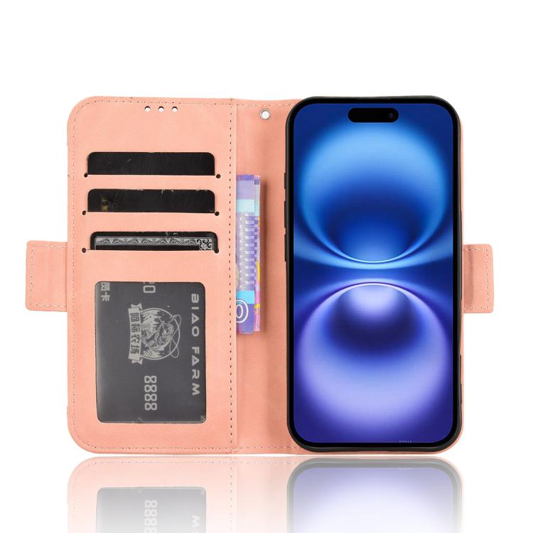 For iPhone 17 Skin Feel Calf Texture Card Slots Leather Phone Case
