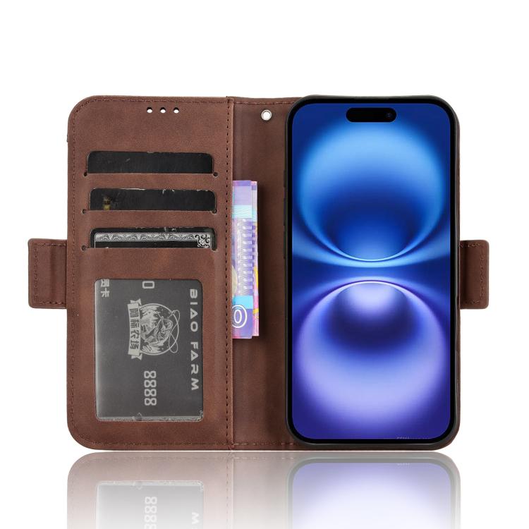 For iPhone 17 Skin Feel Calf Texture Card Slots Leather Phone Case