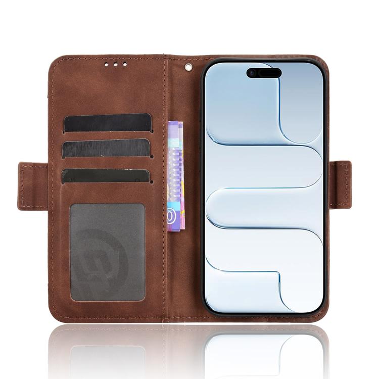 For iPhone Air Skin Feel Calf Texture Card Slots Leather Phone Case