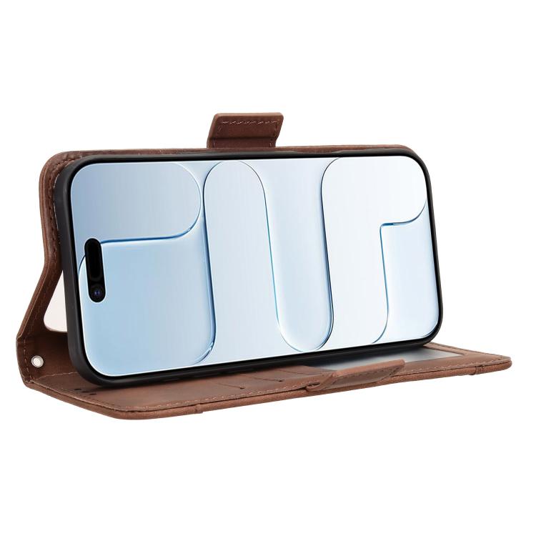 For iPhone Air Skin Feel Calf Texture Card Slots Leather Phone Case