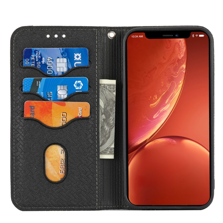 For iPhone 16 Pro Max Woven Texture Stitching Magnetic Leather Phone Case