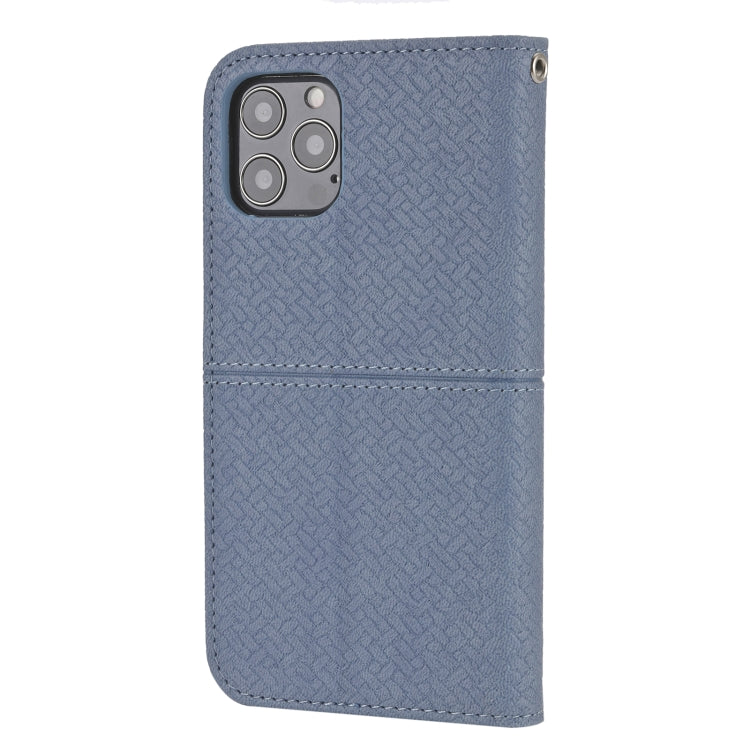 For iPhone 16 Pro Woven Texture Stitching Magnetic Leather Phone Case