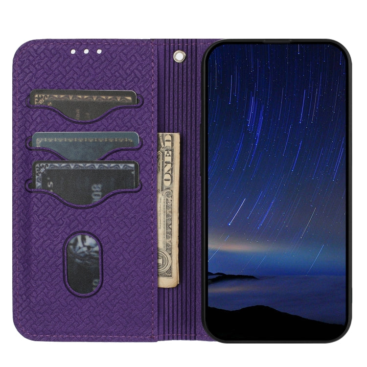 For iPhone 17e / 16e Woven Texture Stitching Magnetic Leather Phone Case