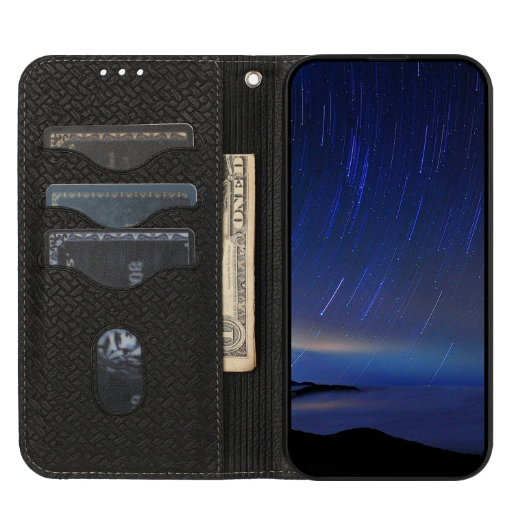 For iPhone 17e / 16e Woven Texture Stitching Magnetic Leather Phone Case