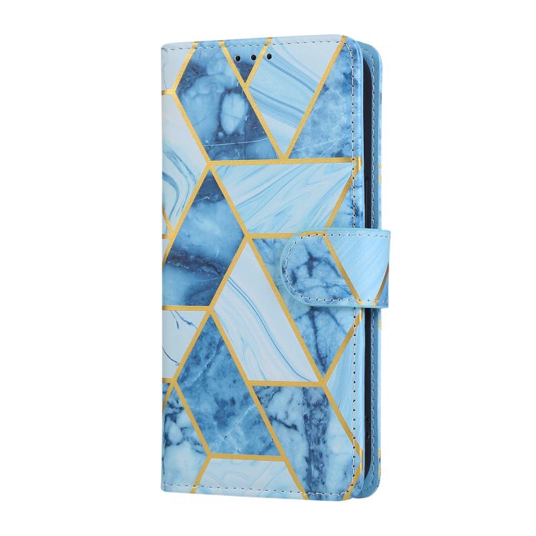 For iPhone 17e / 16e Marble Bronzing Stitching Leather Phone Case