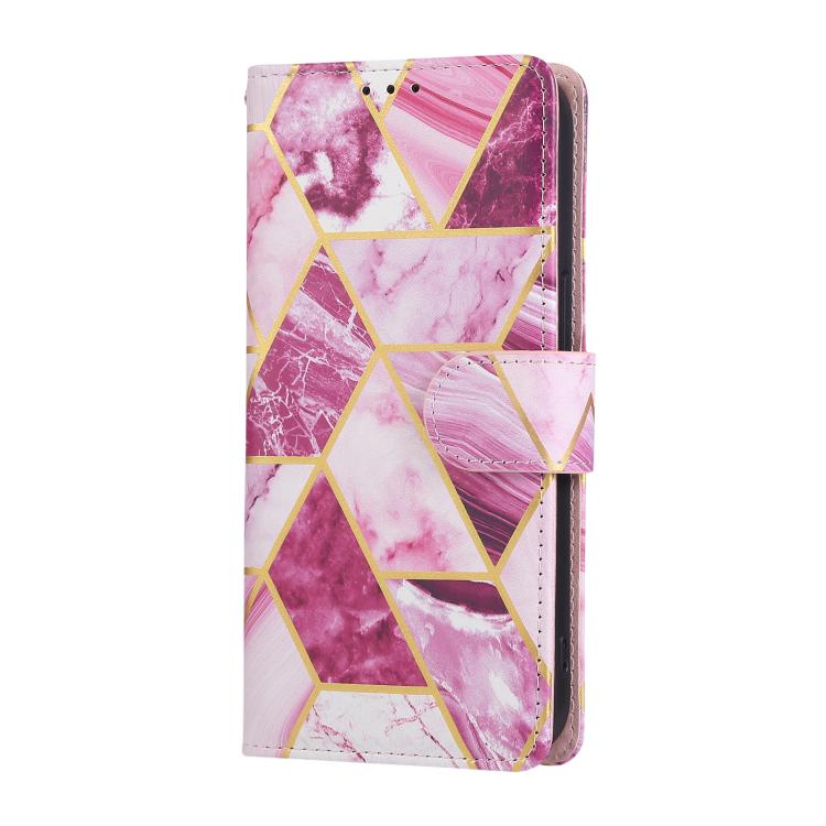 For iPhone 17e / 16e Marble Bronzing Stitching Leather Phone Case