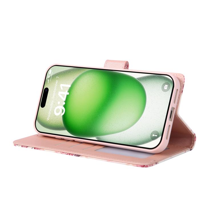 For iPhone 17 Pro Max Marble Bronzing Stitching Leather Phone Case