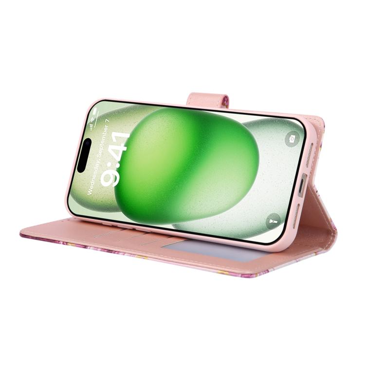 For iPhone 17 Pro Marble Bronzing Stitching Leather Phone Case
