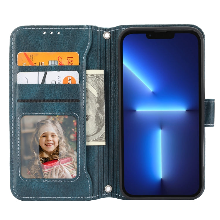 For iPhone 16 Pro Oil Skin Zipper Wallet Leather Phone Case