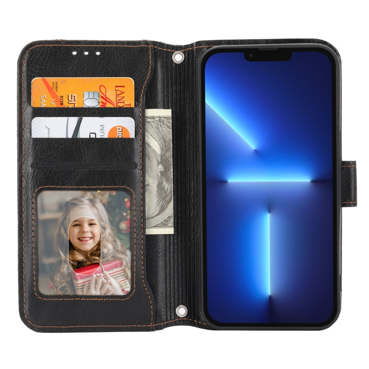 For iPhone 16 Pro Oil Skin Zipper Wallet Leather Phone Case