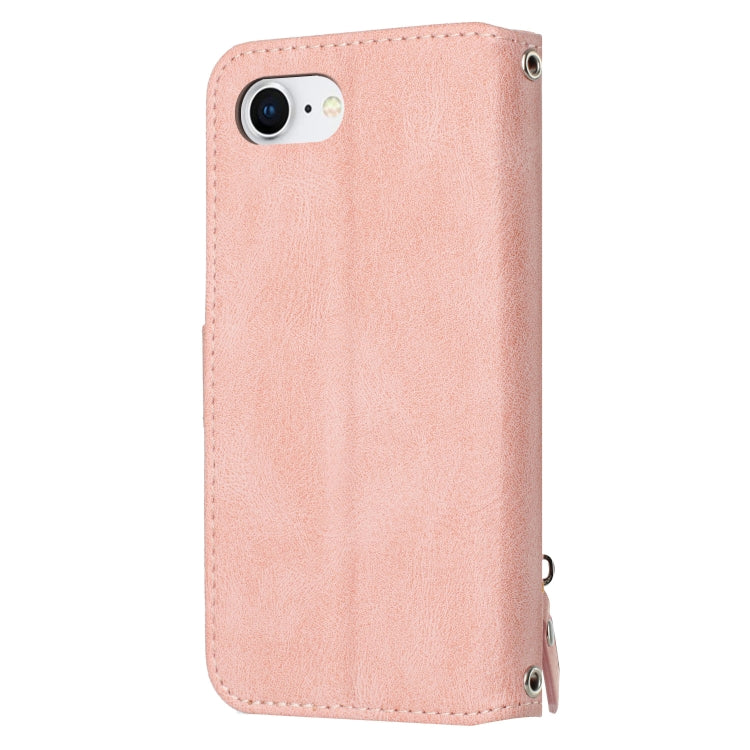 For iPhone 17e / 16e Oil Skin Zipper Wallet Leather Phone Case