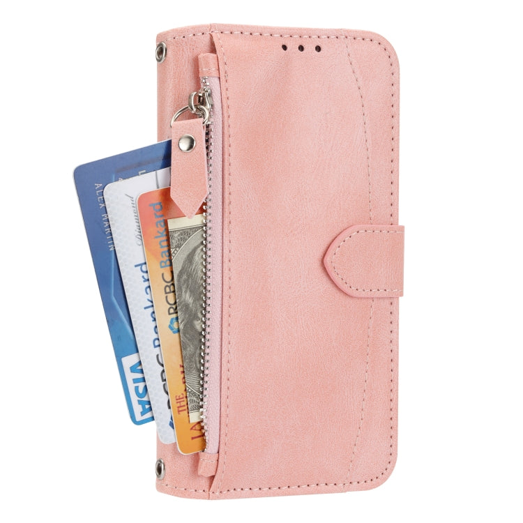 For iPhone 17e / 16e Oil Skin Zipper Wallet Leather Phone Case