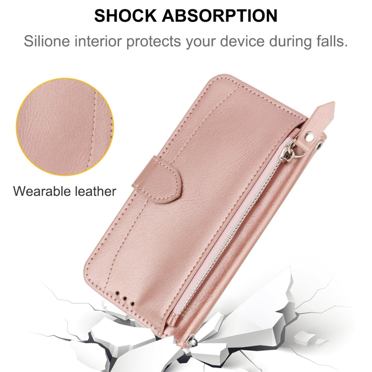 For iPhone 17e / 16e Oil Skin Zipper Wallet Leather Phone Case