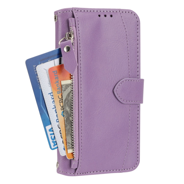 For iPhone 17e / 16e Oil Skin Zipper Wallet Leather Phone Case