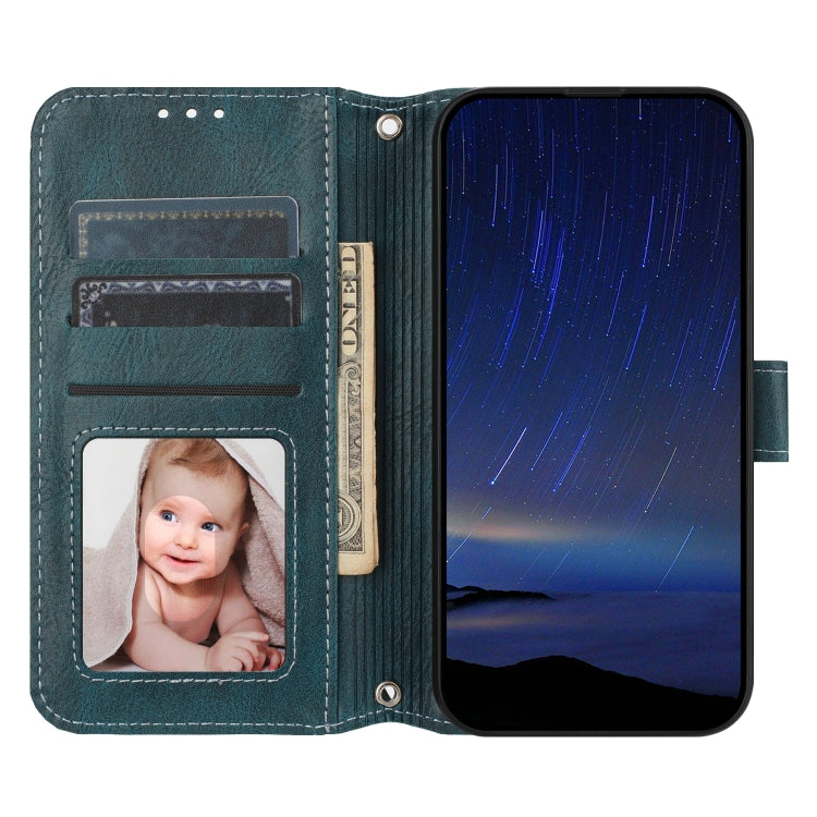 For iPhone 17e / 16e Oil Skin Zipper Wallet Leather Phone Case