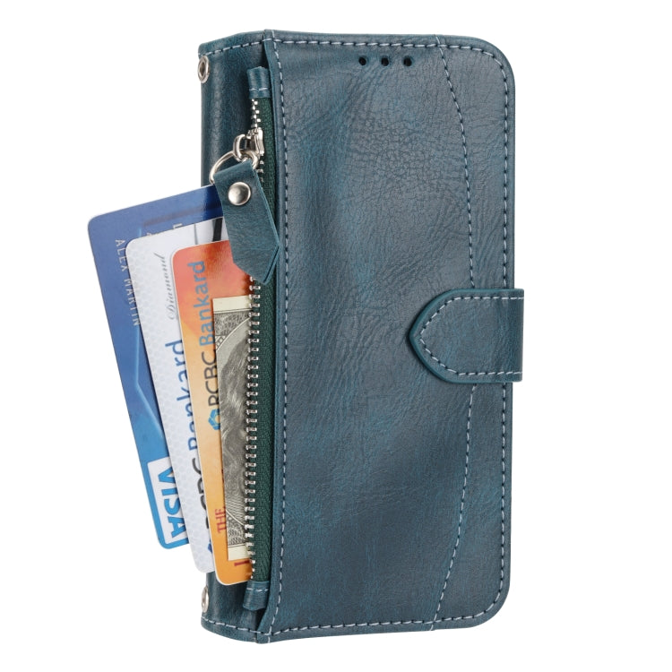 For iPhone 17e / 16e Oil Skin Zipper Wallet Leather Phone Case