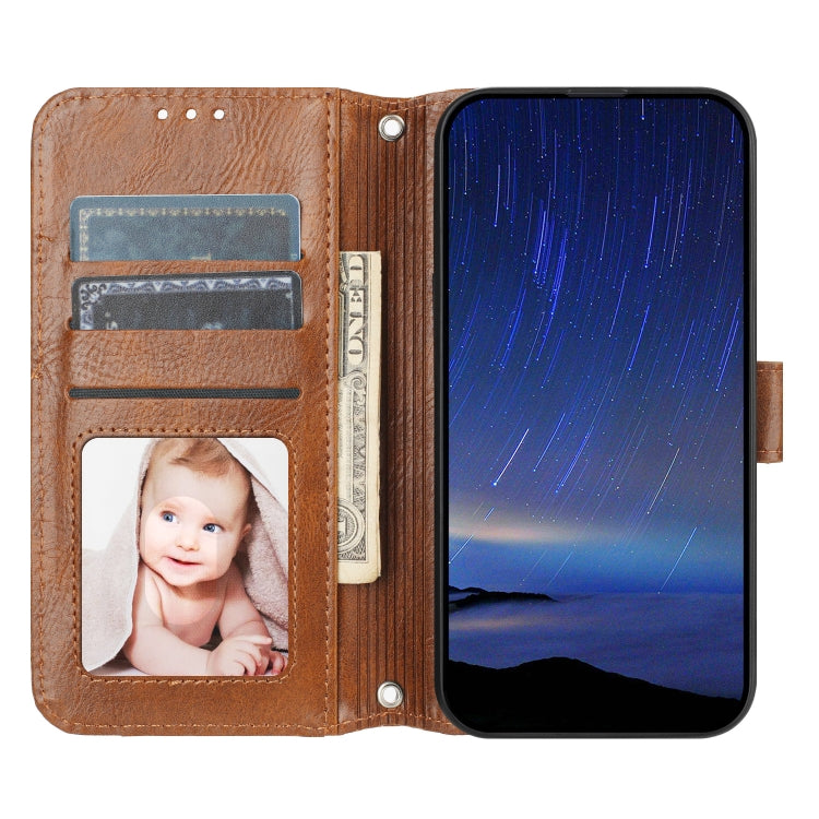 For iPhone 17e / 16e Oil Skin Zipper Wallet Leather Phone Case