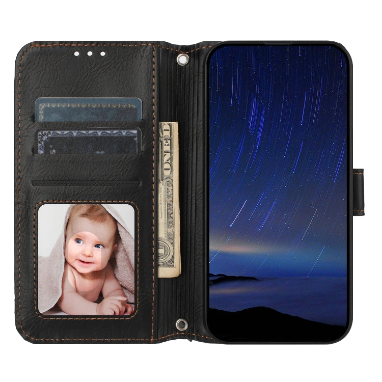 For iPhone 17e / 16e Oil Skin Zipper Wallet Leather Phone Case