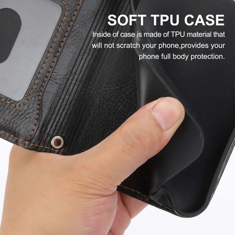For iPhone 17e / 16e Oil Skin Zipper Wallet Leather Phone Case