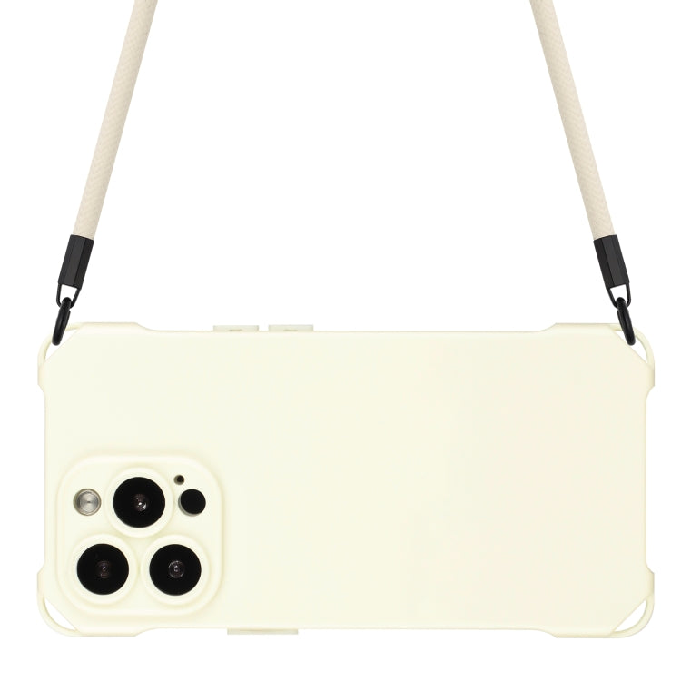 For iPhone 16 Pro Four-corner Shockproof TPU Phone Case with Lanyard