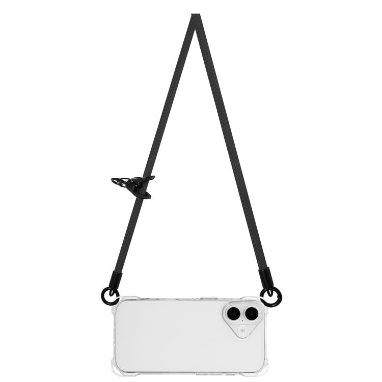 For iPhone 16 Four-corner Shockproof TPU Phone Case with Lanyard