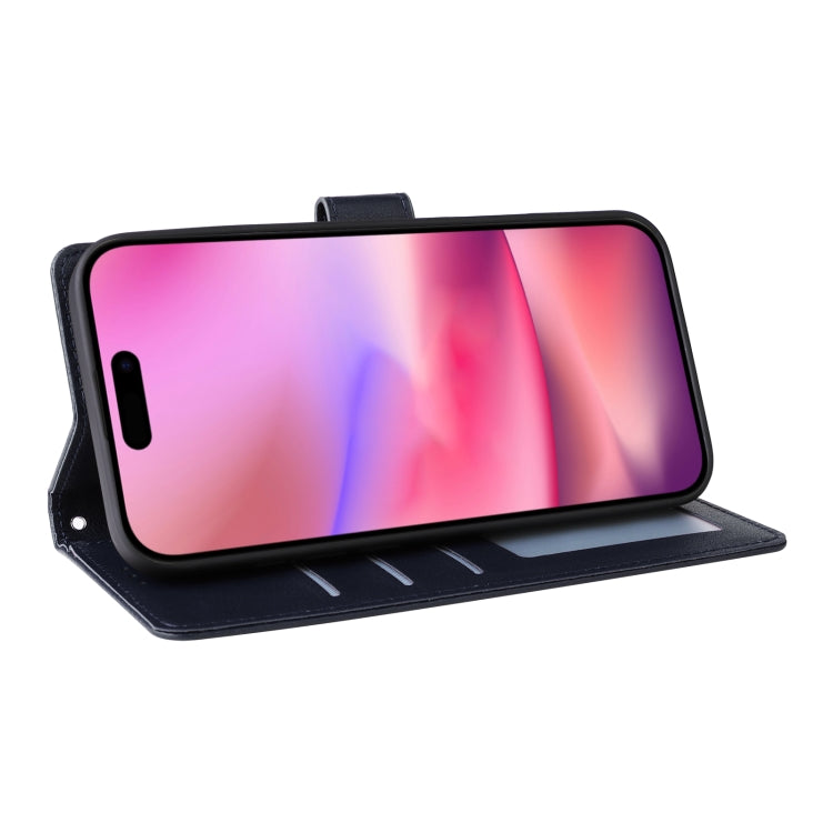 For iPhone 16 Plus 3-Card Slots Multifunctional Leather Phone Case