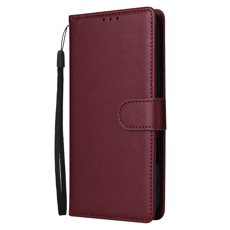 For iPhone 16 Plus 3-Card Slots Multifunctional Leather Phone Case