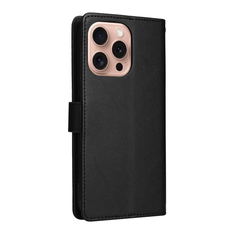 For iPhone 16 Pro 3-Card Slots Multifunctional Leather Phone Case