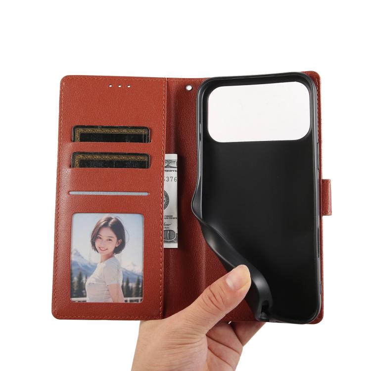 For iPhone 17 Pro Max 3-Card Slots Multifunctional Leather Phone Case