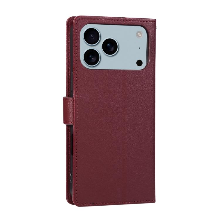 For iPhone 17 Pro Max 3-Card Slots Multifunctional Leather Phone Case
