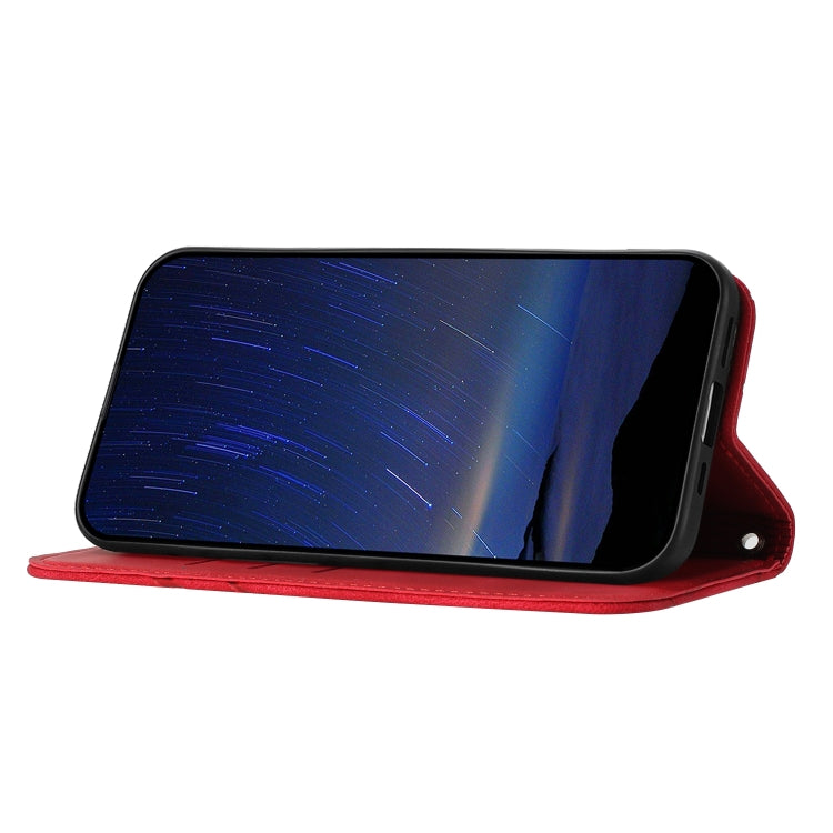 For iPhone 17e / 16e Embossed Line Leather Phone Case with Lanyard