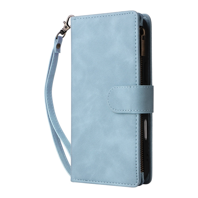 For iPhone 16 Pro Max Crossbody Multi-card Slot Wallet Zipper Leather Phone Case