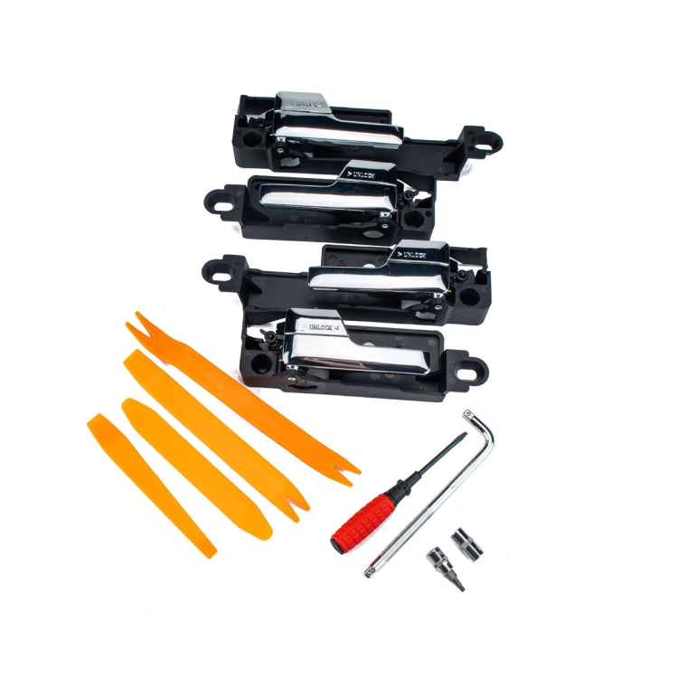 2 Pairs Auto Door Inside Handles 6E5Z-5422600-AA (FR) / 6E5Z-5422601-A (FL) / 6E5Z-5422601-B (RL) / 6E5Z-5422600-A (RR) for Ford Fusion