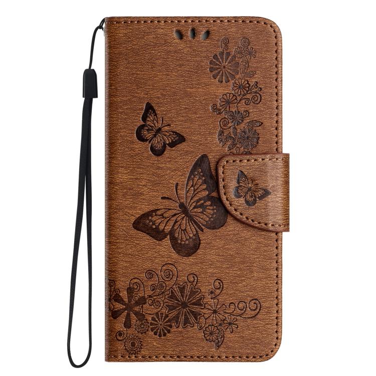 For iPhone 17e / 16e Butterfly Embossed Flip Leather Phone Case