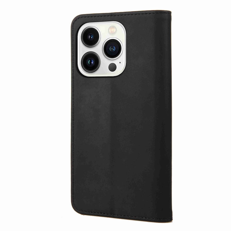 For iPhone 16 Pro Max Skin Feel Splicing Leather Phone Case